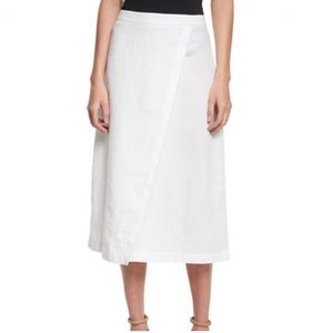 Eileen Fisher A-Line Wrap Linen Skirt